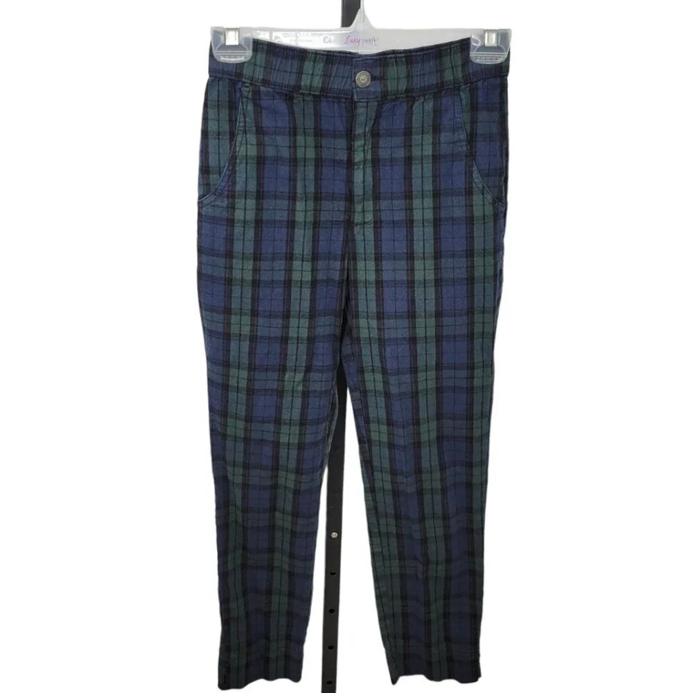 Hollister Plaid Check Tartan High Rise Pants